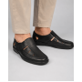 Pantofi barbati negri din piele naturala cu scai, model Seravon